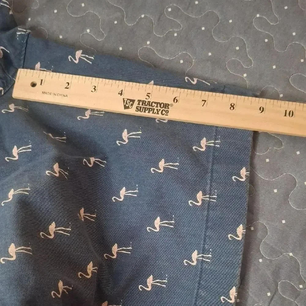 J. Crew Gramercy Navy Flamingo Pattern Men's Shorts size 31W